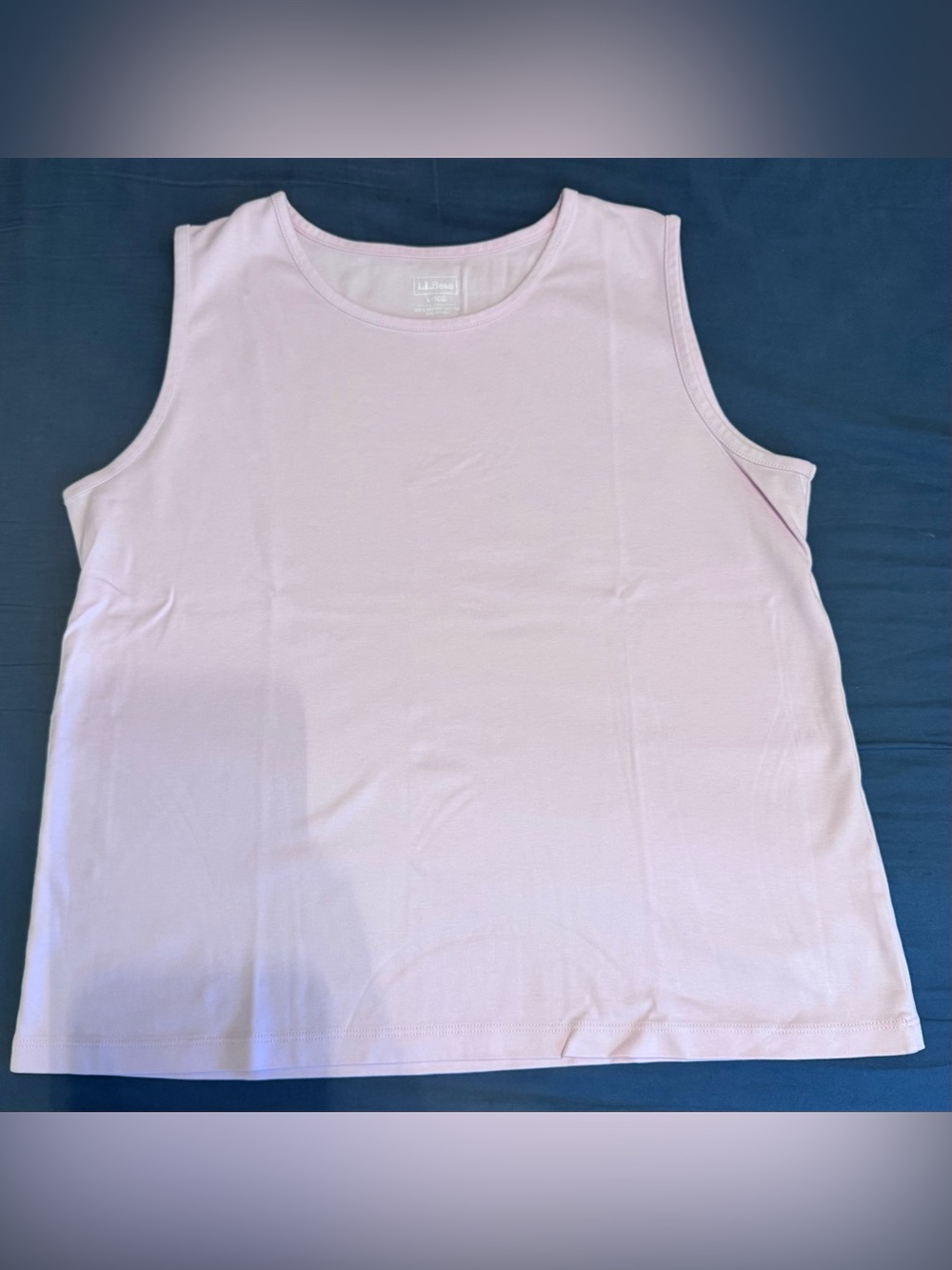L.L.Bean Pima Cotton Tank Top Light Pink Size L Large